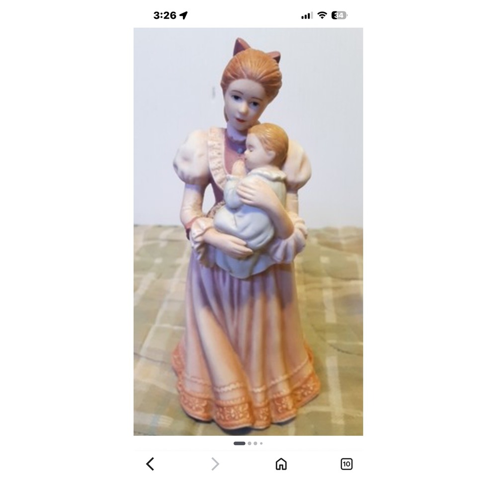 Home Interiors 1999 Comforting Arms Mother and Baby Porcelain Figurine 14014-99
